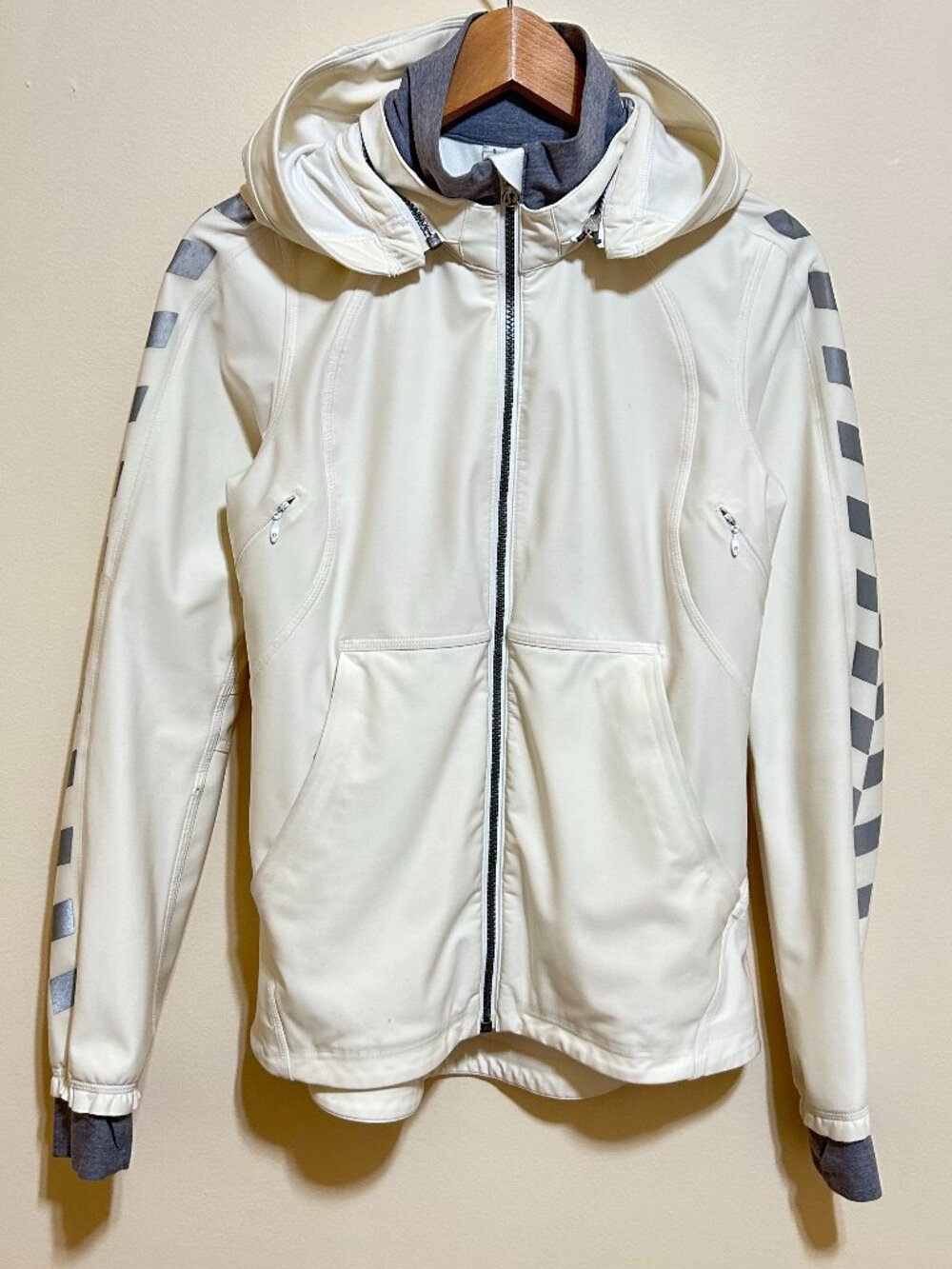 Lululemon Full Zip Hooded Rain Jacket White Size 6